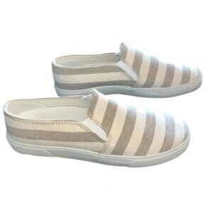 Jack Rogers Jane Slip-on Sneakers Tan White Size 7.5